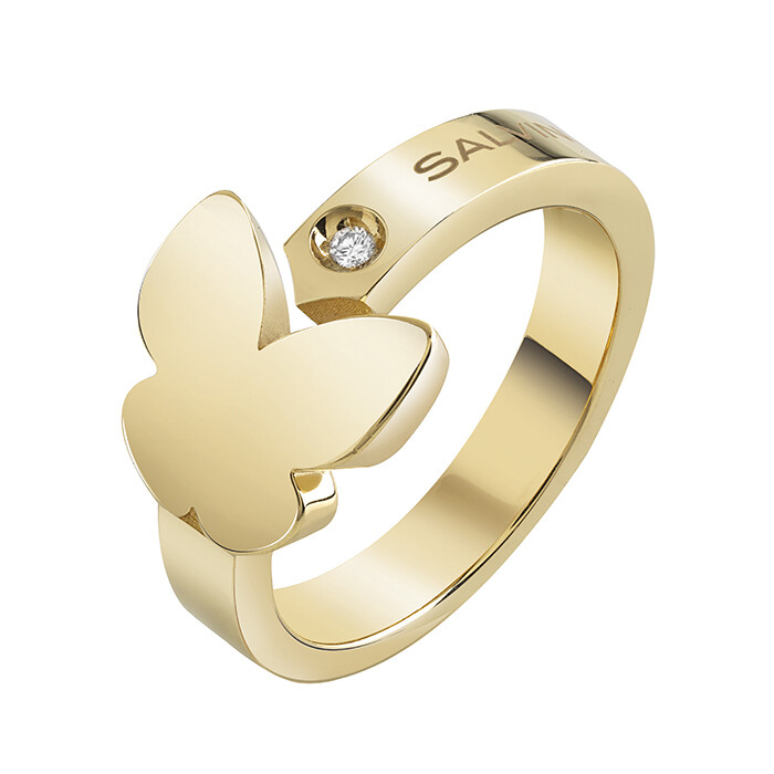 SALVINI I SEGNI Anello in oro giallo farfalla con diamante 20081184