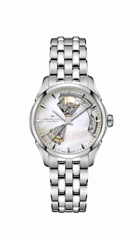 HAMILTON JAZZMASTER OPEN HEART LADY AUTO MADREPERLA 36MM H32215190