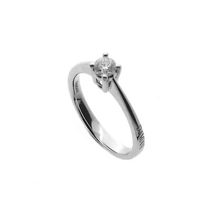 DAMIANI SCELGO TE CLASSIC ANELLO SOLITARIO DI FIDANZAMENTO ORO BIANCO DIAMANTI CT. 0.25 G 20084402