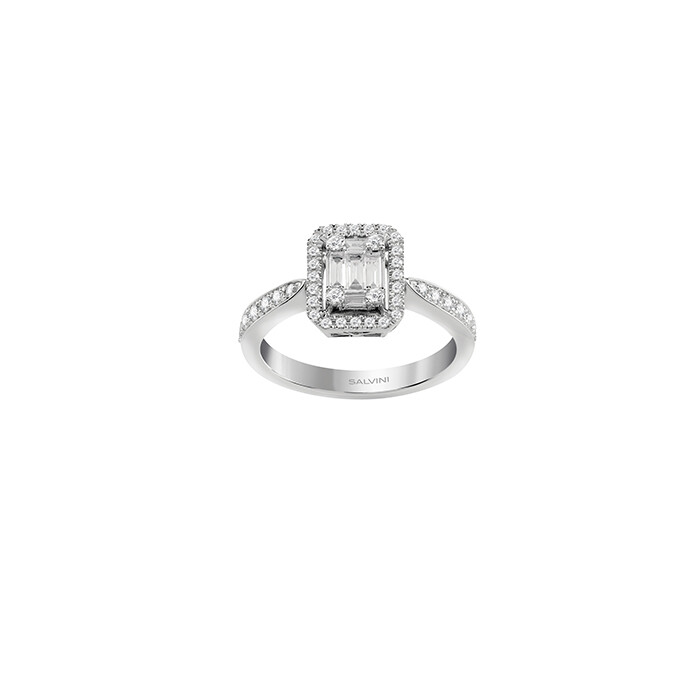 SALVINI MAGIA ANELLO CENTRALE CON CONTORNO FULL PAVE' DIAMANTI 20085782
