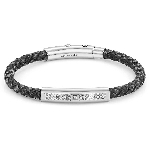 NOMINATION BRACCIALE TRIBE in pelle NERA vintage colorata 026434 001