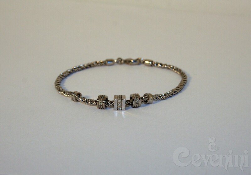BRACCIALE SCARABEO Donna In Argento con Spinelli Naturali Con 3 Beads BR2008/AR