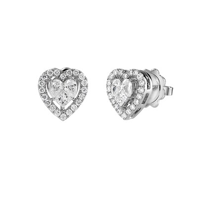 SALVINI MAGIA ORECCHINI LOBO A CUORE CON DIAMANTI 20085794