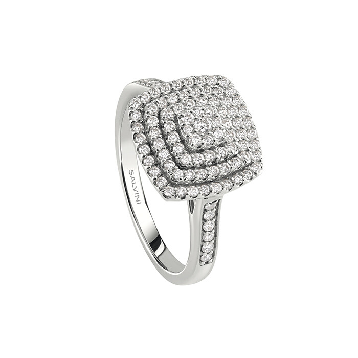 SALVINI BAGLIORI ANELLO ORO BIANCO CON DIAMANTI TAGLIO BRILLANTE CT 0.50 COLORE GH 20088396