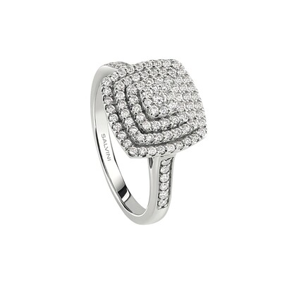 SALVINI BAGLIORI ANELLO ORO BIANCO CON DIAMANTI TAGLIO BRILLANTE CT 0.50 COLORE GH 20088396