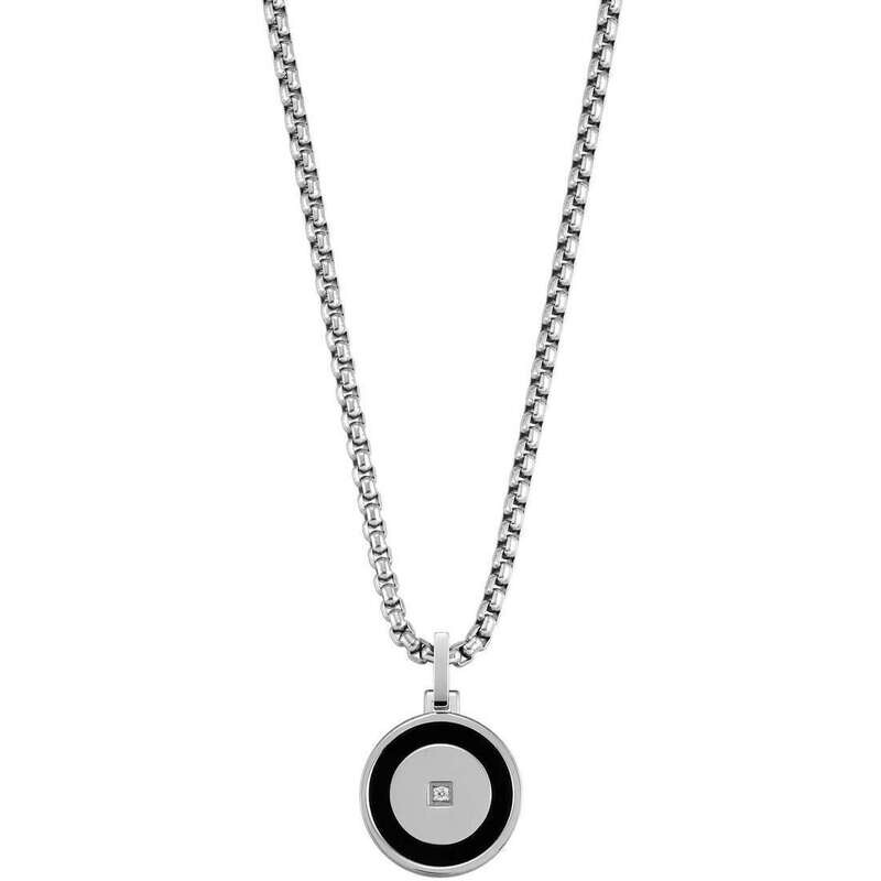 NOMINATION COLLANA CLASS Uomo Piastrina Tonda con Cristallo 024810 011