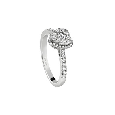 SALVINI ANELLO A CUORE FULL PAVÈ ORO BIANCO CON DIAMANTI CT 0.50 20075368