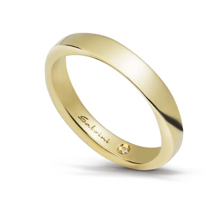 SALVINI FEDE NUZIALE INFINITY 3.00mm Oro Giallo Misura 18 con diamante interno 0.006 H  20054470