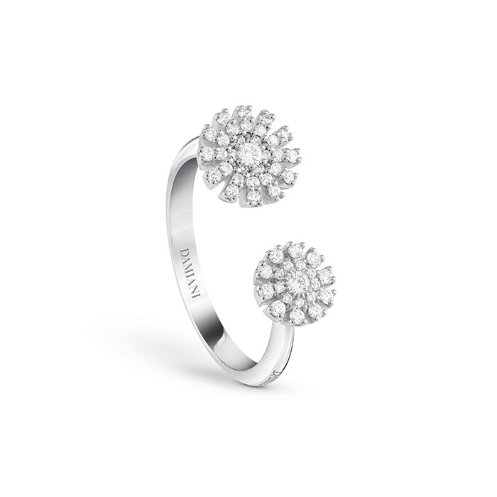 MARGHERITA DAMIANI ANELLO DOPPIO ORO BIANCO E DIAMANTI CT.0,27 20089283