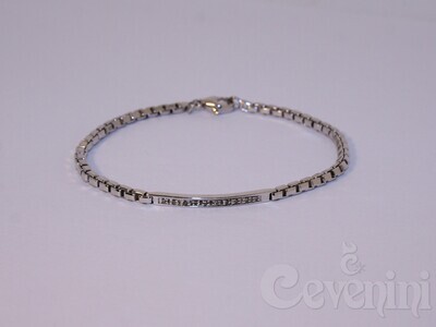 BRACCIALE SCARABEO Uomo/Unisex In Argento con Diamanti Brown Naturali BR1926/AR1