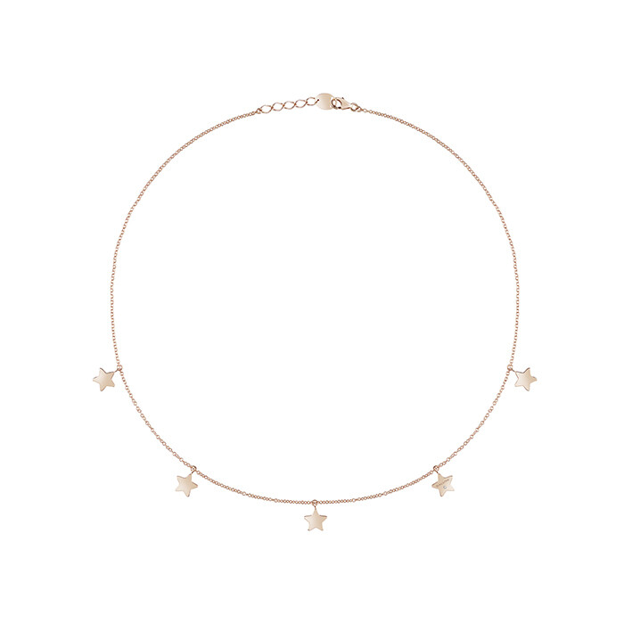 SALVINI I SEGNI 9KT. COLLANA STELLE ORO ROSA E DIAMANTE 0.01 20087169