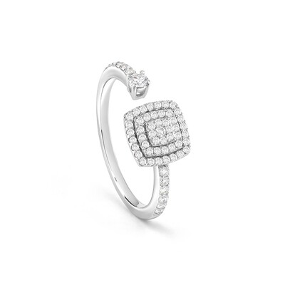 SALVINI BAGLIORI ANELLO ORO BIANCO CON DIAMANTI TAGLIO BRILLANTE CT 0.35 COLORE GH 20091598