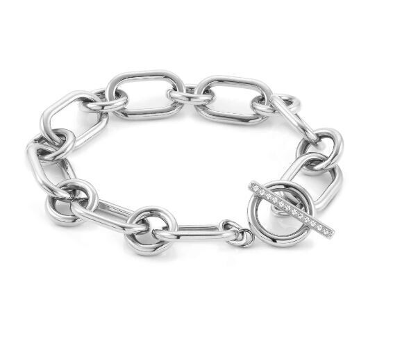 NOMINATION BRACCIALE DRUSILLA CATENA E CRISTALLI Bracciale in acciaio con chiusura a T 028700 001