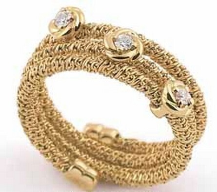 TWIST ANELLO GIOVANNI FERRARIS ORO GIALLO FLESSIBILE BRILLANTI Ref. AN1822G/A