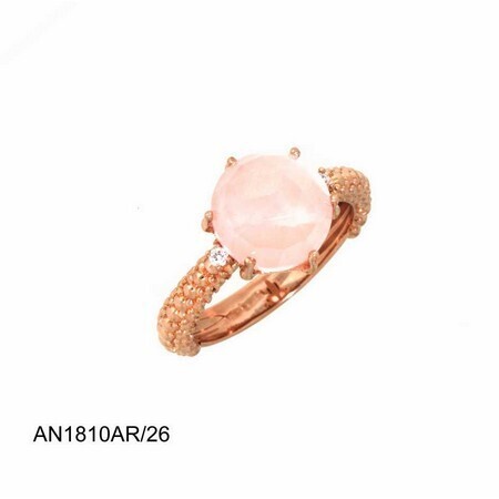MINÙ MINUOSA ANELLO BY GIOVANNI FERRARIS ORO ROSA BRILLANTI QUARZO ROSA AN1810AR/26
