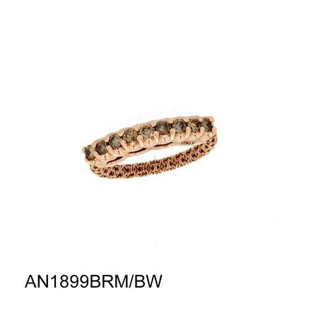TWIST RAINBOW ANELLO DA FALANGE AUTOREGOLANTE GIOVANNI FERRARIS ROSA E DIAMANTI BROWN Ref. AN1899BRM/BW