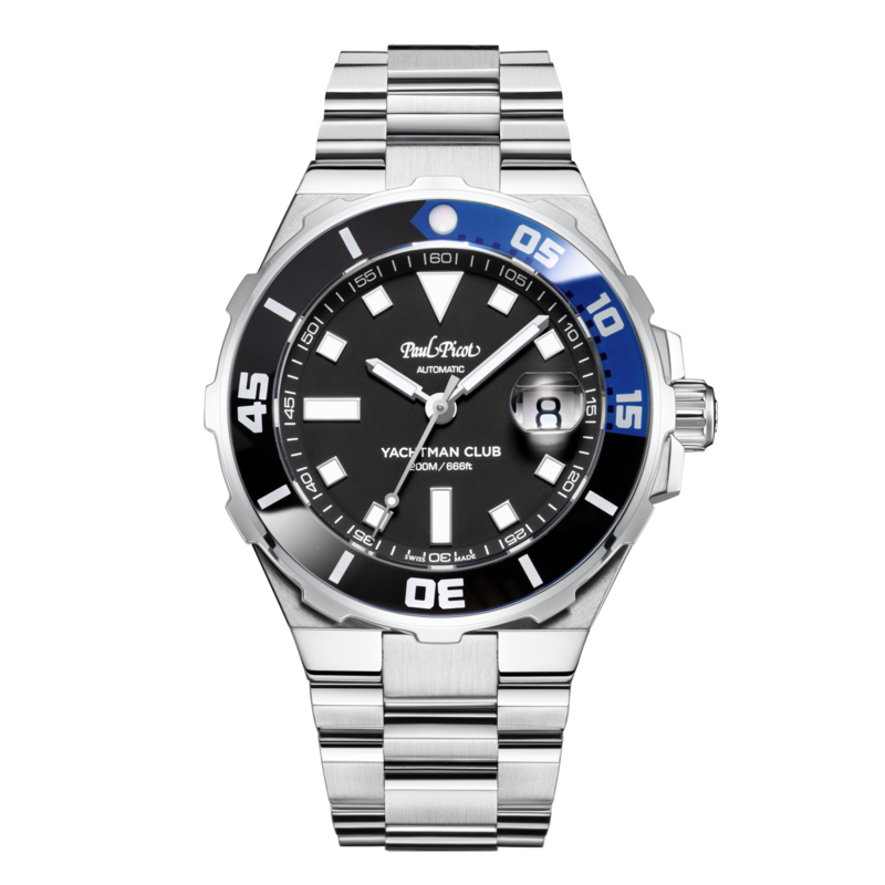 PAUL PICOT YACHTMAN CLUB Automatic 43mm Blue/Black Dial P1251NB.SG.4000.3614