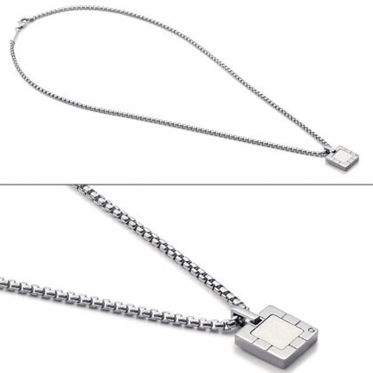 NOMINATION COLLANA CLASS Uomo Piastrina Quadrata con Cristallo 024800 005