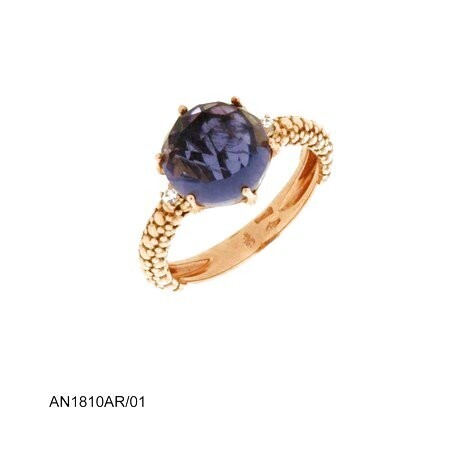 MINÙ MINUOSA ANELLO BY GIOVANNI FERRARIS ORO ROSA BRILLANTI E IOLITE AN1810AR/01