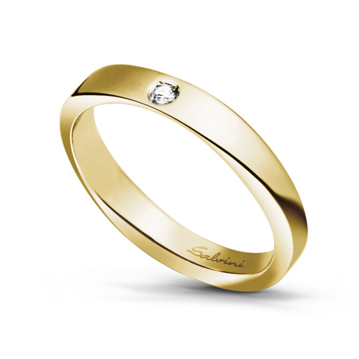 SALVINI FEDE NUZIALE INFINITY DIAMOND 3.00mm Oro Giallo Misura 11 con diamante 0.02 H 20056394