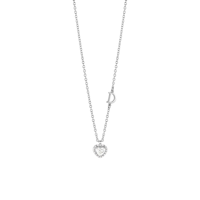 DAMIANI MINOU COLLANA PENDENTE A CUORE FORM PUNTO LUCE CON DIAMANTI 0.37 20091163