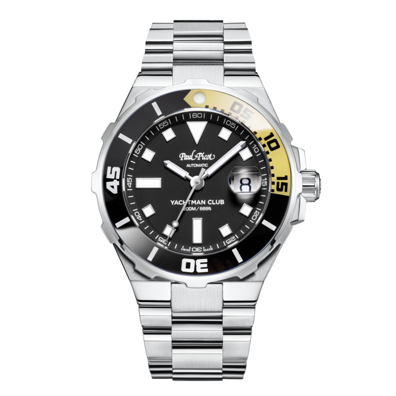 PAUL PICOT YACHTMAN CLUB Automatic 43mm Yellow/Black Dial P1251NJ.SG.4000.3614