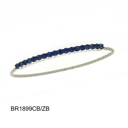 BRACCIALE TWIST RAINBOW GIOVANNI FERRARIS ORO BIANCO ZAFFIRI ESTENSIBILE Ref. BR1899CB/ZB