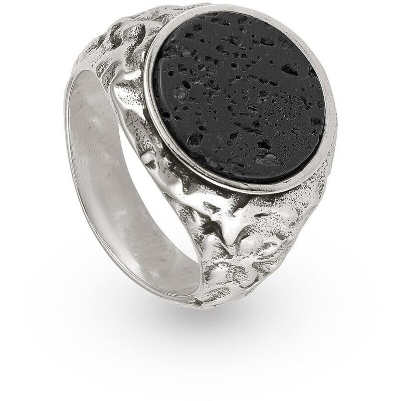 NOMINATION ANELLO FREEDOM Original Me ottone Uomo con Pietra Lavica Misura 16 Effetto Vintage 132500 036 007