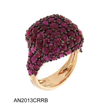 FRAGRANZE ANELLO GIOVANNI FERRARIS ORO ROSA E RUBINI Ref. AN2013CRRB