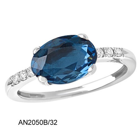 MINÙ MYBLUE ANELLO BY GIOVANNI FERRARIS ORO TOPAZIO LONDON BLUE E BRILLANTI Z18AN2050B/32