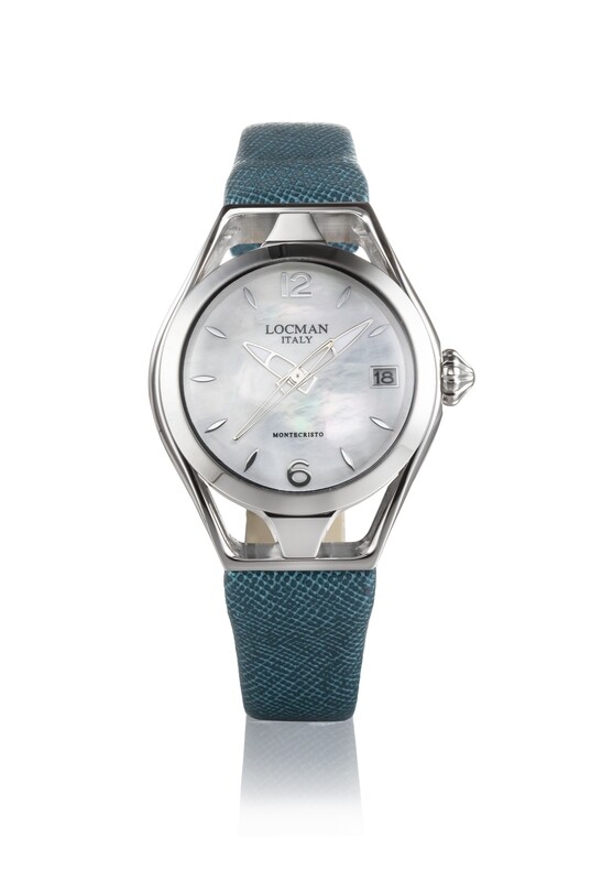 LOCMAN MONTECRISTO LADY 36MM QUADRANTE MADREPERLA BIANCA CNTURINO PELLE VERDE 0526A14A-00MWNKFO