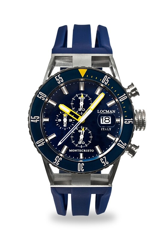 LOCMAN MONTECRISTO PROFESSIONAL DIVER SUB CHRONO QUARTZ BLUE 44MM 051200BYBLNKSIB