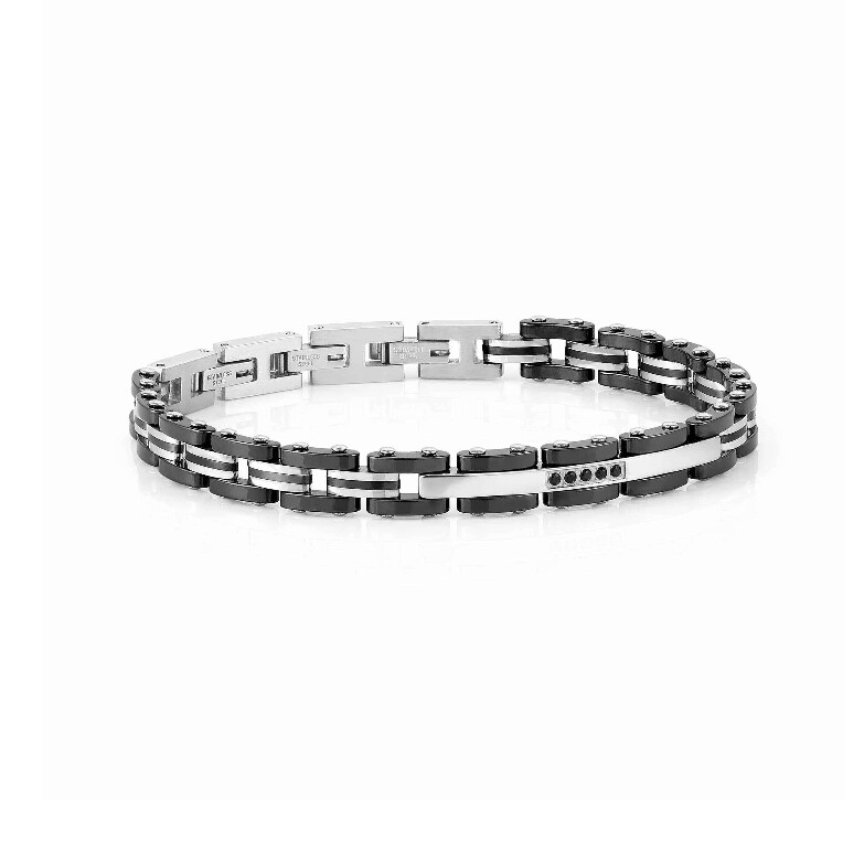 NOMINATION BRACCIALE STRONG GRANDE Bracciale da uomo con Cubic Zirconia 028302 008