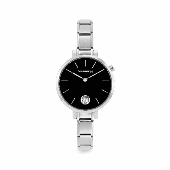 NOMINATION OROLOGIO COMPOSABLE NERO CON ZIRCONE COLLECTION TIME 076033 012