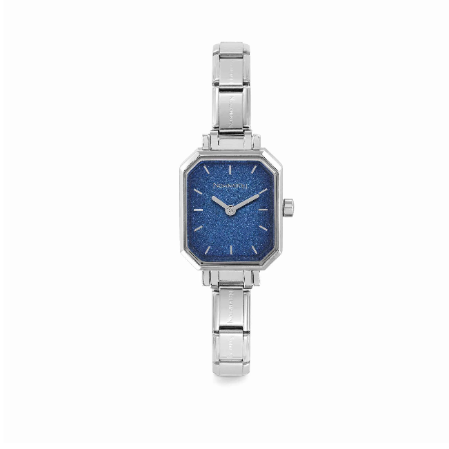 NOMINATION OROLOGIO COMPOSABLE CON QUADRANTE GLITTER BLU Orologio Personalizzabile in Acciaio con quadrante colorato 076030 024