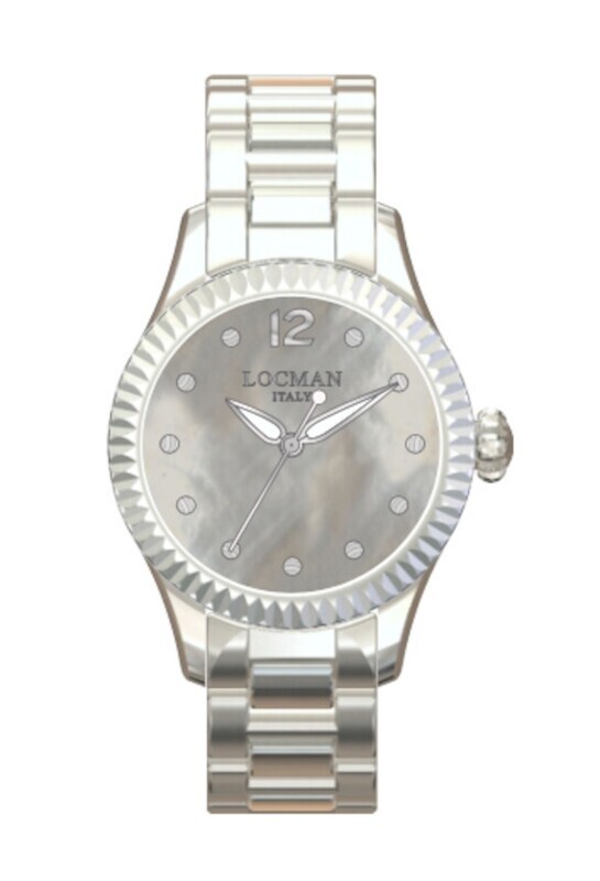 LOCMAN ISOLA D'ELBA DONNA 30MM ACCIAIO QUADRANTE NERO/BLU MADREPERLA 0465A15A-00MANK2B0