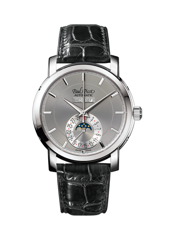 PAUL PICOT FIRSHIRE MEGAROTOR MOONPHASE Automatic 42mm Limited Edition 400pz Grey Dial 0459S-861