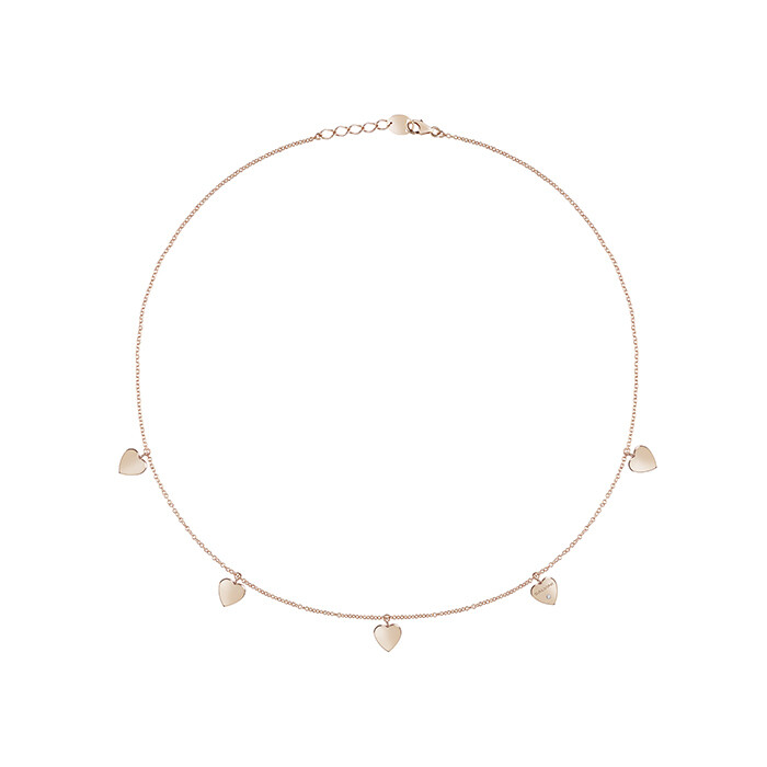 SALVINI I SEGNI 9KT. COLLANA CUORI ORO ROSA E DIAMANTE 0.01 20087162 SALVINI I SEGNI 9KT. COLLANA CUORI ORO ROSA E DIAMANTE 0.01 20087162