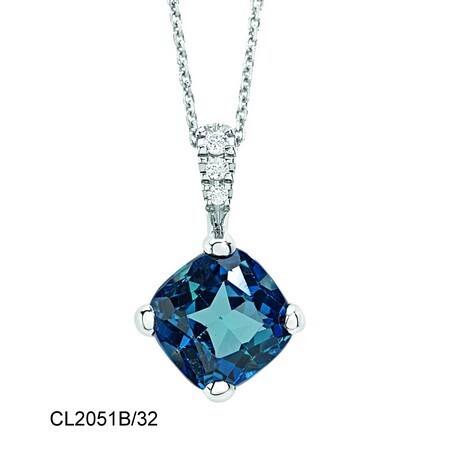 MINÙ MYBLUE COLLANA BY GIOVANNI FERRARIS ORO BIANCO TOPAZIO LONDON BLUE E BRILLANTI Z18CL2051B/32