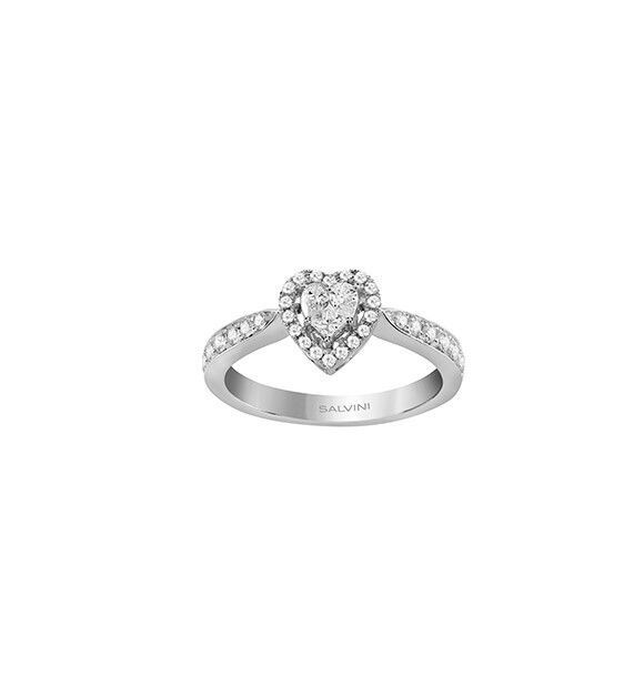 SALVINI MAGIA ANELLO CENTRALE CON CUORE FULL PAVE' DIAMANTI CT.045 20085789