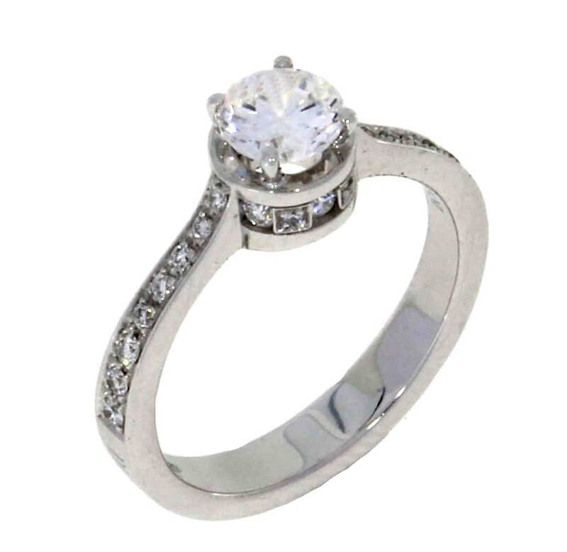 DAMIANI BELLE EPOQUE SOLITARIO CON CONTORNO ANELLO DI FIDANZAMENTO IN ORO BIANCO DIAMANTI CT. 0.69 (Ct.0,40+0,29) 81049644 DAMIANI BELLE EPOQUE SOLITARIO CON CONTORNO ANELLO DI FIDANZAMENTO IN ORO BIANCO DIAMANTI CT. 0.69 (Ct.0,40+0,29) 81049644