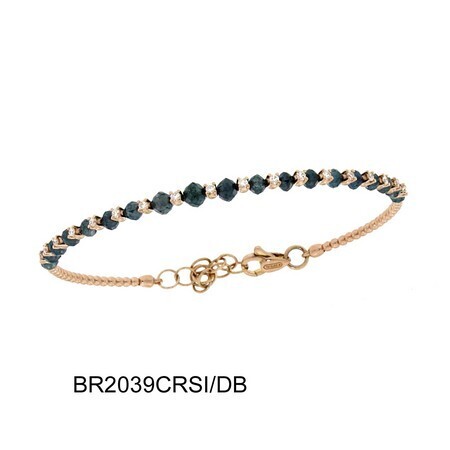 BRACCIALE GIOVANNI FERRARIS FRAGRANZE ORO ROSA DIAMANTI E DIAMANTI ICE BLU Ref.BR2039CRSI/DB