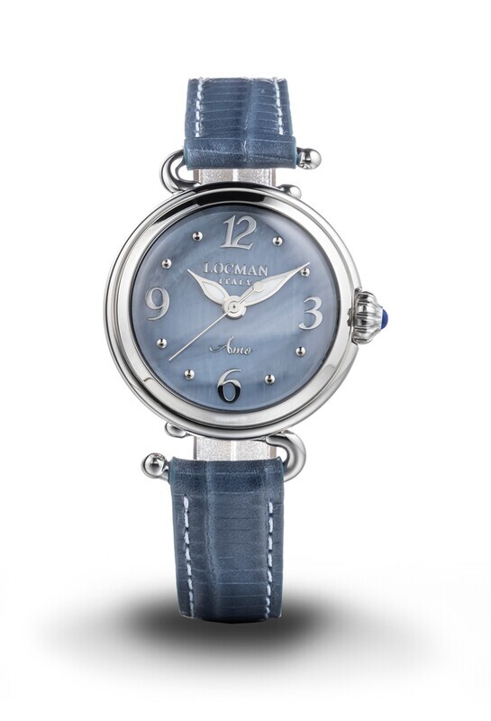LOCMAN AMO - OROLOGIO DONNA SOLO TEMPO AL QUARZO QUADRANTE AZZURRO MADREPERLA 0701A15A-00MANKPS