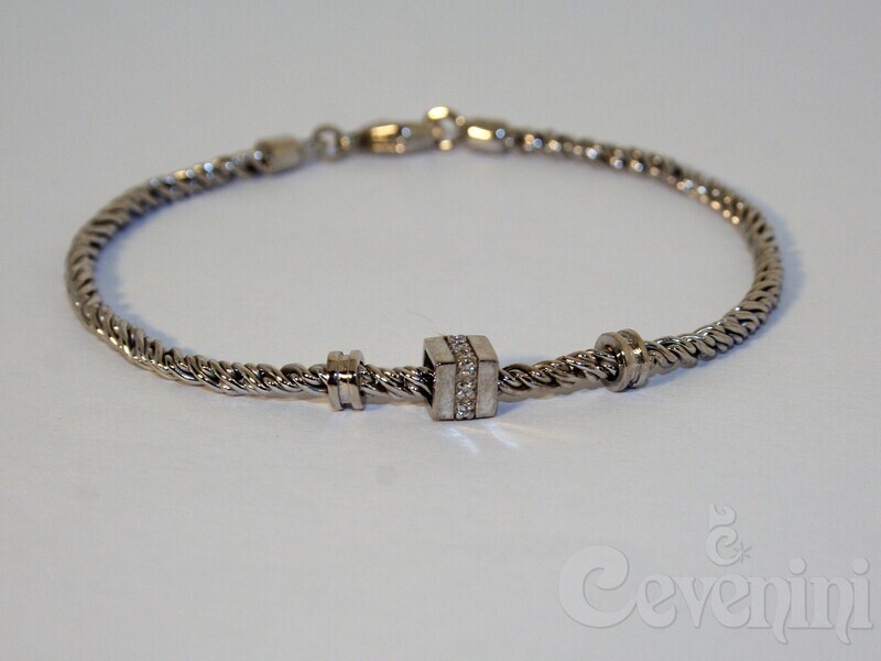 BRACCIALE SCARABEO Donna In Argento Grande con Spinelli Naturali Con 1 Bead BR2000/AR