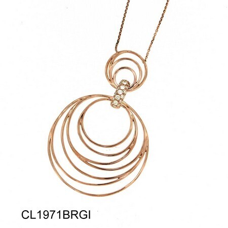 MILLEFOGLIE COLLANA GIOVANNI FERRARIS ORO ROSA E BRILLANTI CAPE Ref. CL1971BRGI
