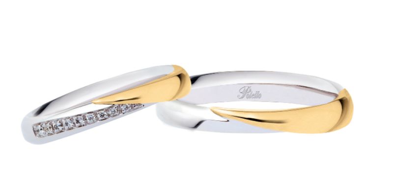 POLELLO FEDE NUZIALE/ANELLO (1pz) Oro Bianco E Giallo Misura 24 2839UBG