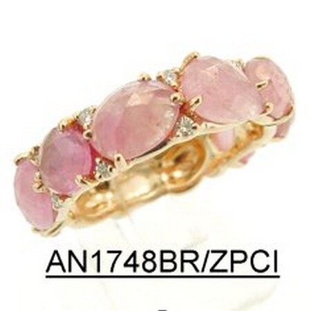 DOLCEVITA ANELLO GIOVANNI FERRARIS ORO ROSA DIAMANTI E ZAFFIRI ROSA ICY Ref. AN1748BR/ZPCI