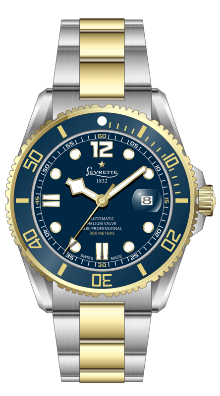 LEVRETTE 1832 LEVMASTER SUB-PROFESSIONAL 300 HELIUM VALVE 43MM ACCIAIO E PVD GOLD QUADRANTE BLU CON BRACCIALE BICOLOR AUTOMATIC LUNETTA CERAMICA 7004.21K.K62.B21 LEVRETTE 1832 LEVMASTER SUB-PROFESSIONAL 300 HELIUM VALVE 43MM ACCIAIO E PVD GOLD QUADRANTE BLU CON BRACCIALE BICOLOR AUTOMATIC LUNETTA CERAMICA 7004.21K.K62.B21