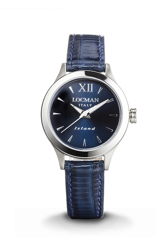 LOCMAN ISLAND SOLOTEMPO DONNA QUADRANTE BLU CINTURINO PELLE BLU 0605A02A-00BLNKPB