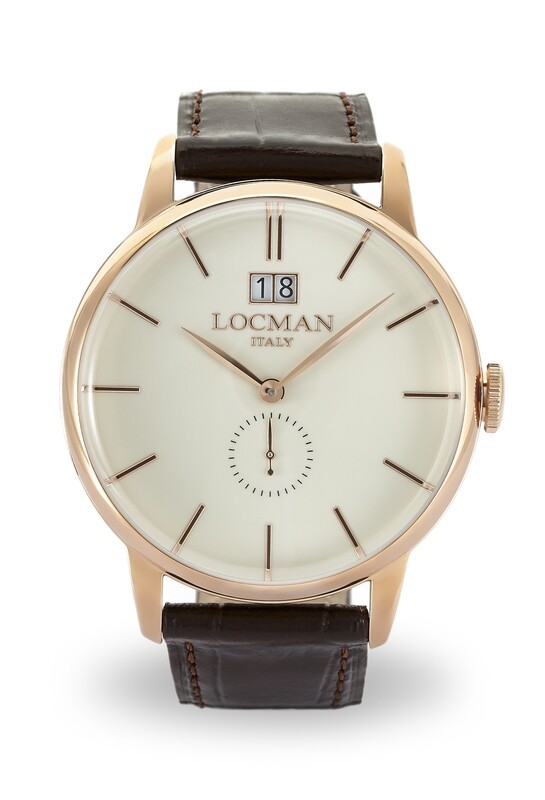 LOCMAN 1960 SOLO TEMPO AL QUARZO GRAN DATA BIANCO CASSA PVD ROSE 0252V10-RGAVRGPT